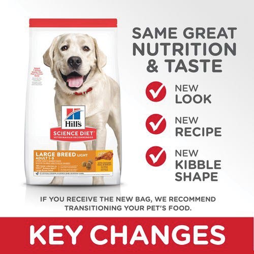 Science Diet Dog Food, Adult, L Breed, Dry, 30 lb