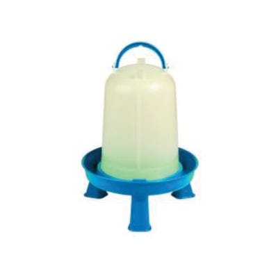 Double-Tuf Poultry Waterer, 1 gal Capacity, Plastic, Blue
