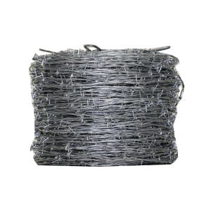 Ok Brand 0105-0 Barbed Wire, 1320 ft L, 12.5 ga Gauge, Premium Barb, 5 in Points Spacing, Class I Zinc