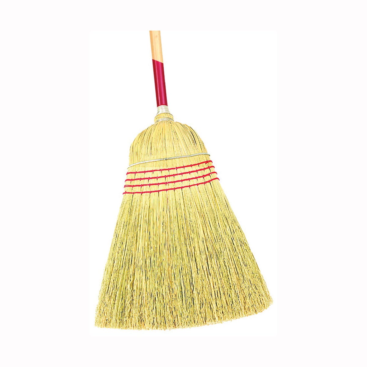 Harper Corn Broom, 14 in Sweep Face, 56 in L, Wood Handle