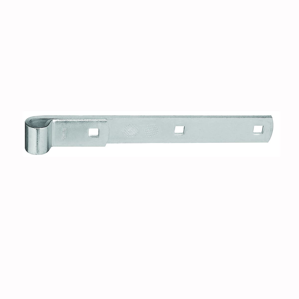 National Hardware N130-732 Strap Hinge, 0.22 in Thick Leaf, 10 in L x 1-1/4 in W, Steel, Zinc, 150 lb
