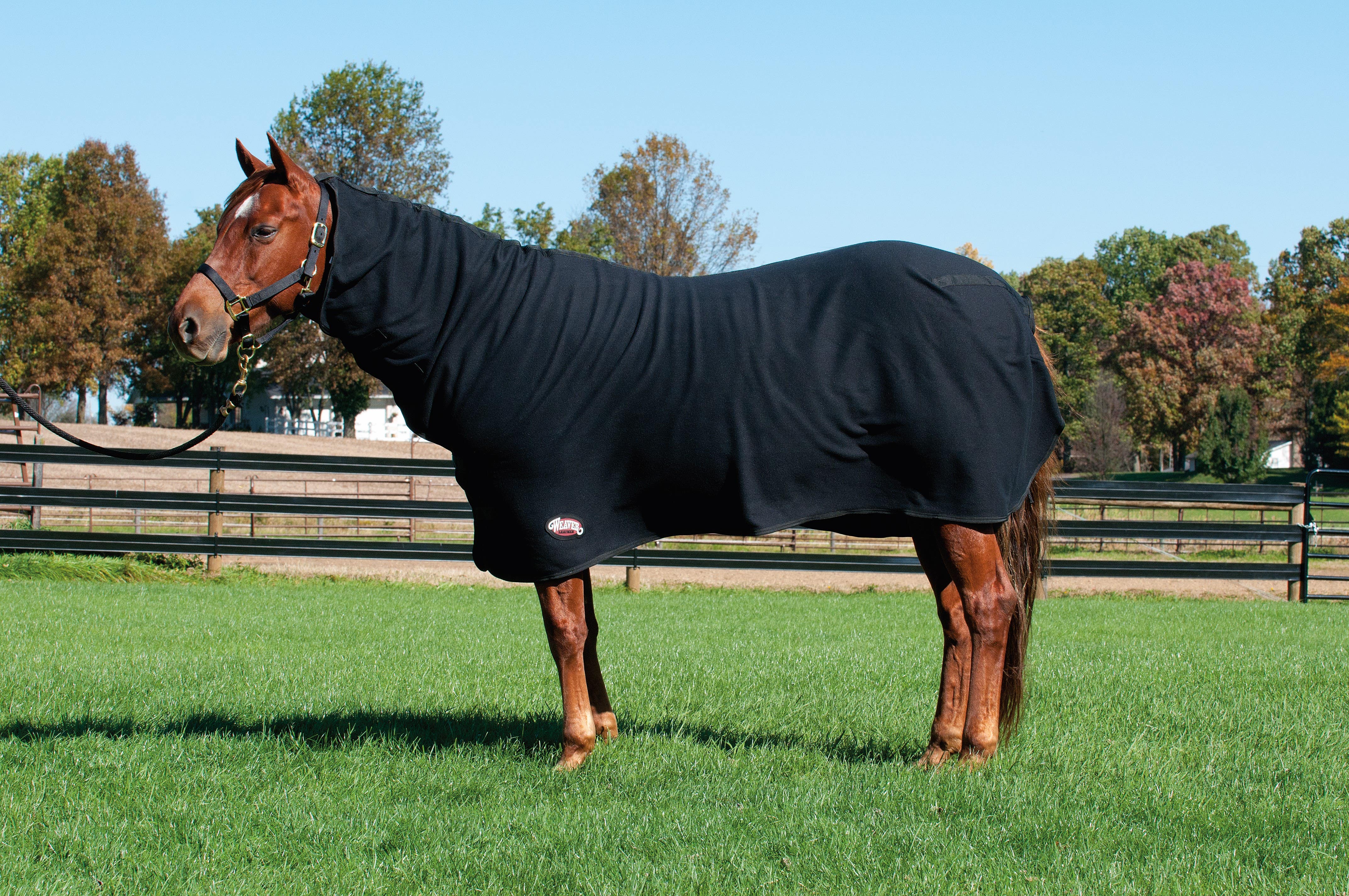 Weaver Leather Fitted Polar Fleece Cooler, Black, Small