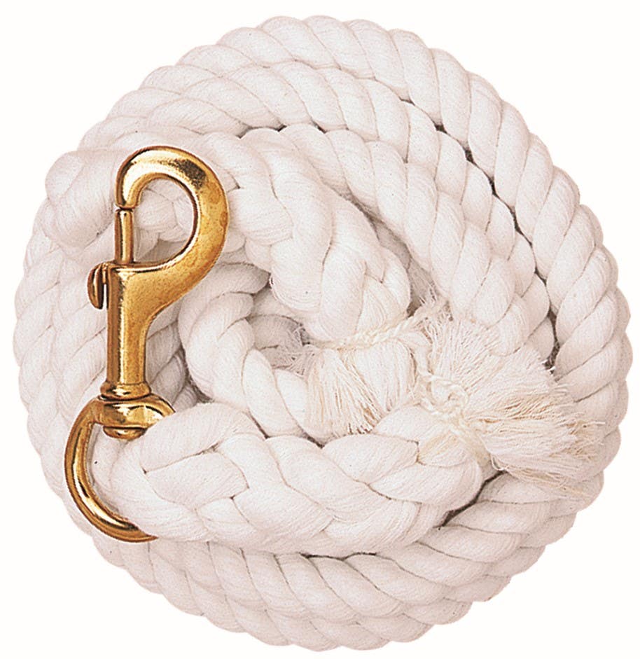 Weaver Leather Lead Rope, 10 ft Cotton Line, White
