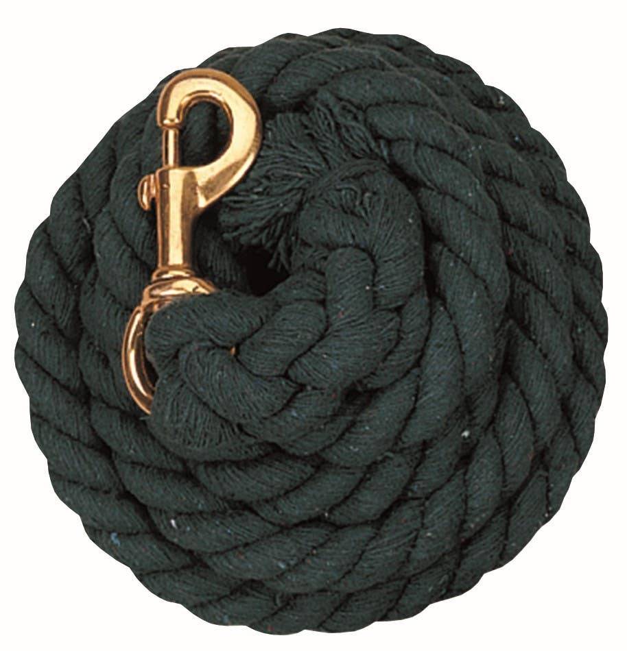 Weaver Leather Lead Rope, 10 ft Cotton Line, Hunter Green