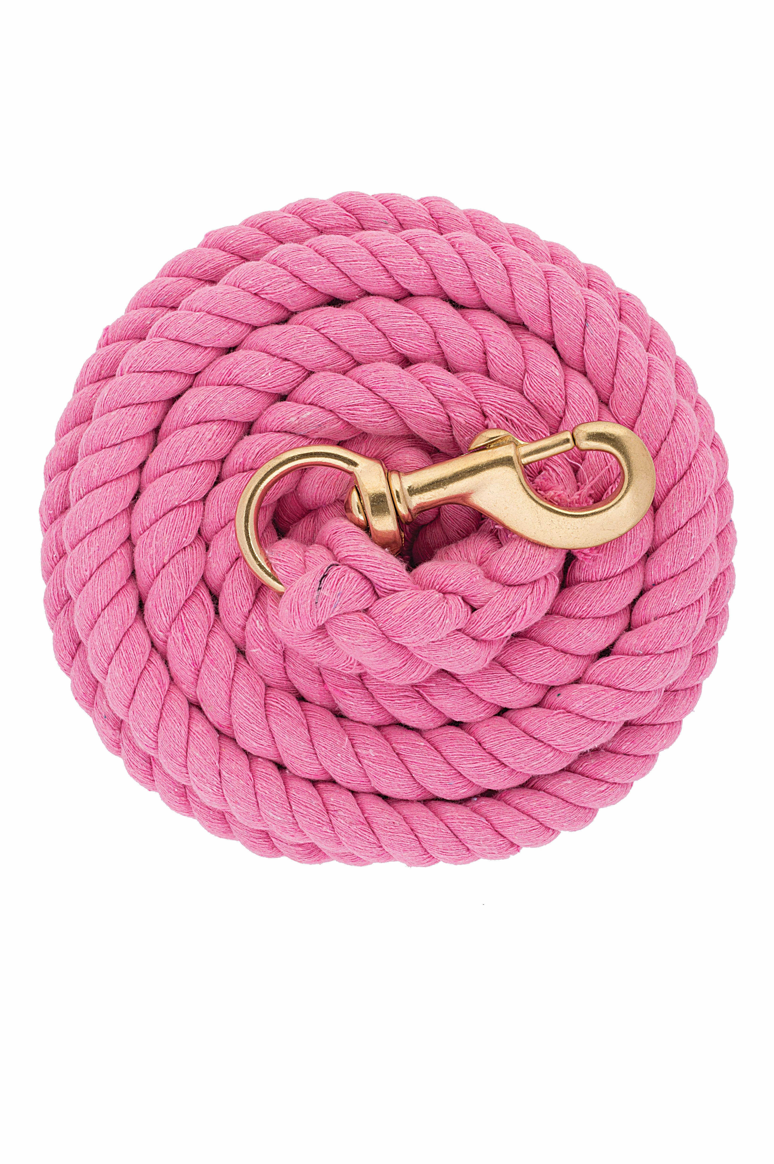 Weaver Leather Lead Rope, 10 ft Cotton Line, Pink