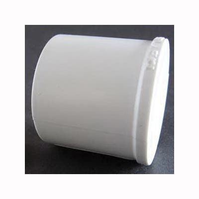 Xirtec 140 Pipe Plug, 3/4 in, Male Spigot, PVC, White, SCH 40 Schedule