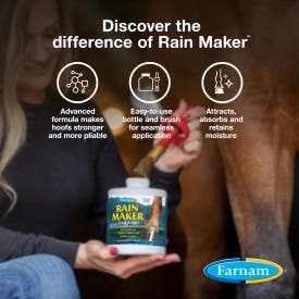 Farnam Rain Maker Triple Action Hoof Moisturizer and Conditioner for Horses, prevents cracks and contracted heels 32 Fluid Ounces