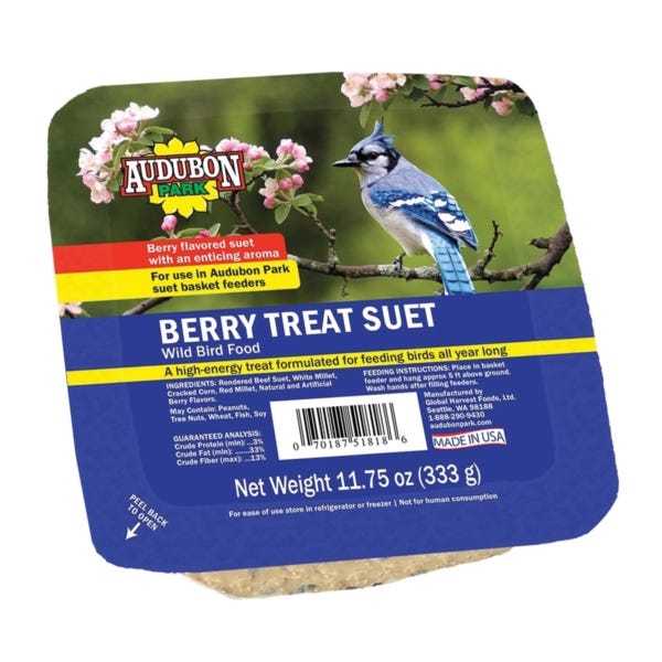 Audubon Park Wild Bird Food, Berry Treat Flavor, 0.734 lb