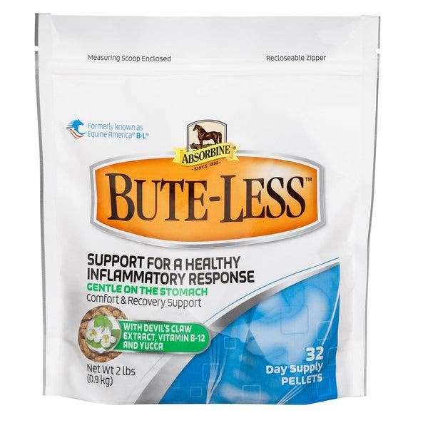 Absorbine Bute-Less Recovery Support Supplement Pellet Apple Flavor 2 lb Bag