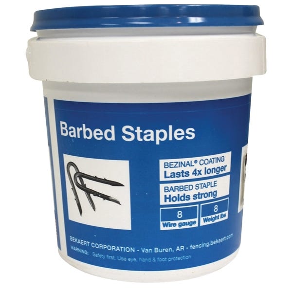 Bekaert 658132/187244 Double Barbed Fence Staple, 1-3/4 in, 8