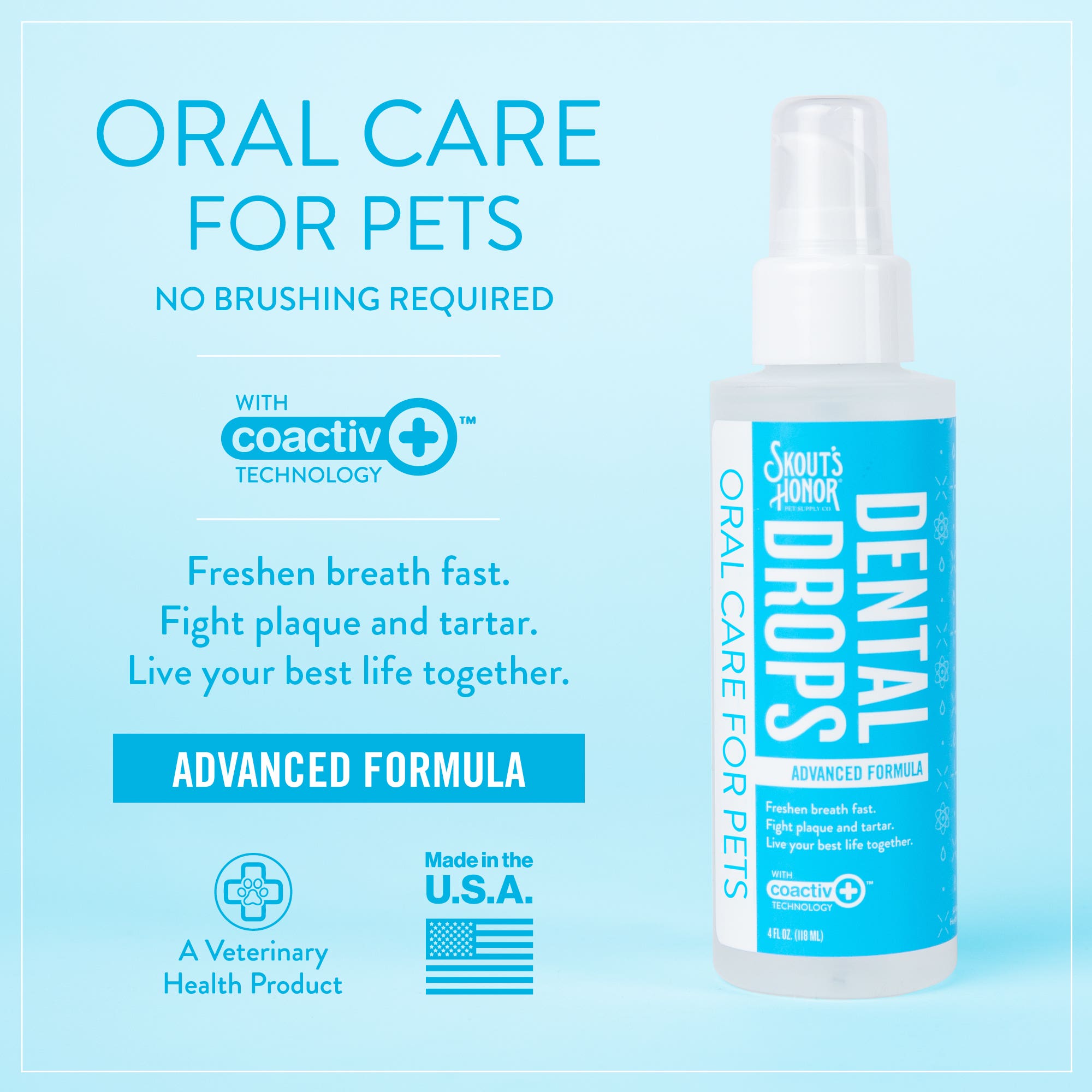 Skout's Advanced Formula Dental Drop, Fresh, 4 oz