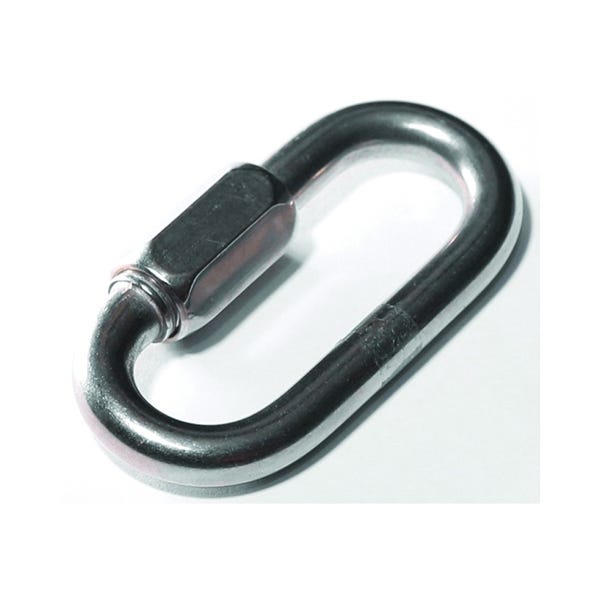 Baron 7350T-1/4 Quick Link, 19/32 in Opening, 2-1/4 in L x 1/4 in THK Dimensions, 660 lb Working Load, Steel, Zinc