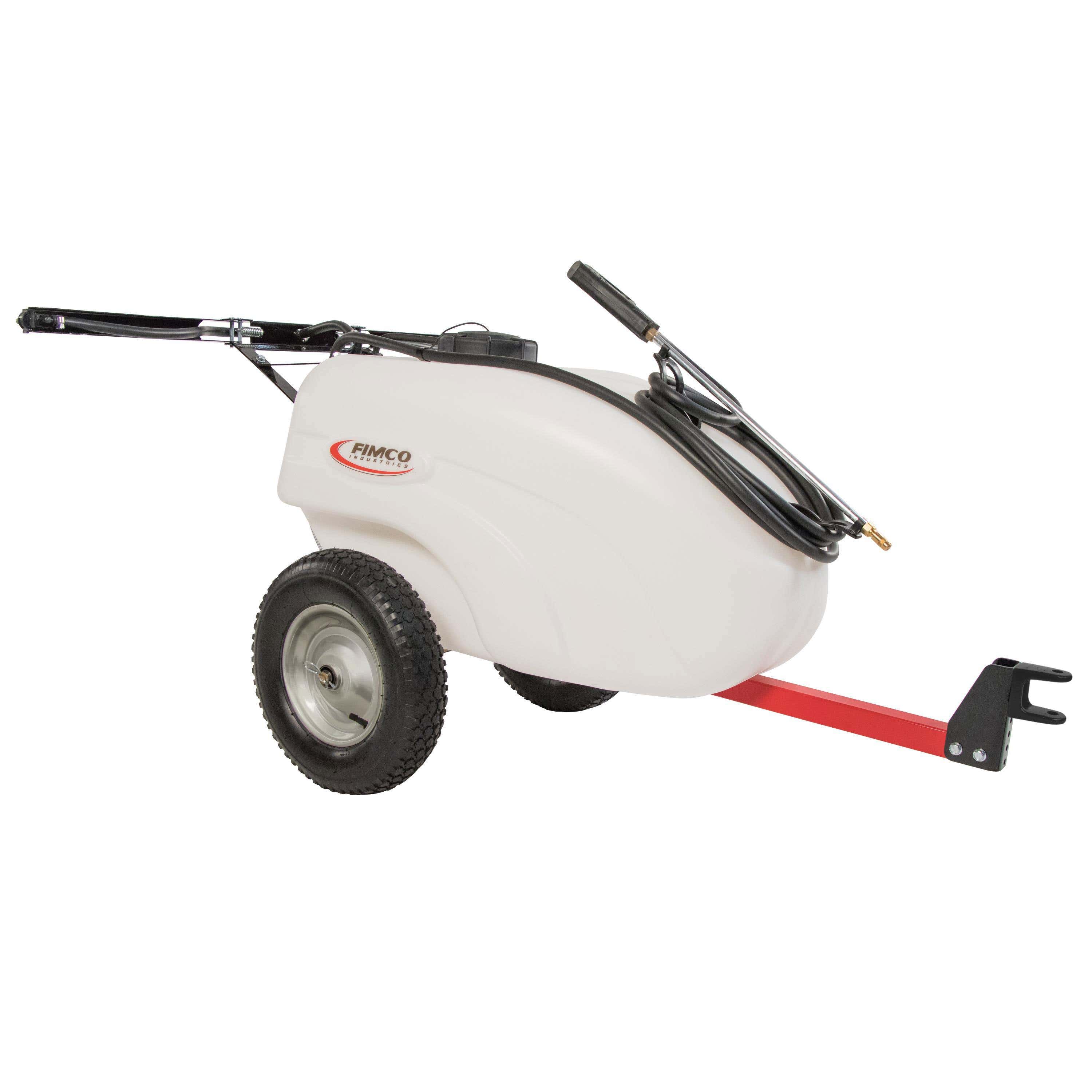 Fimco 2-Nozzle Trailer Sprayer, 30 gal Capacity, 15 ft L Hose