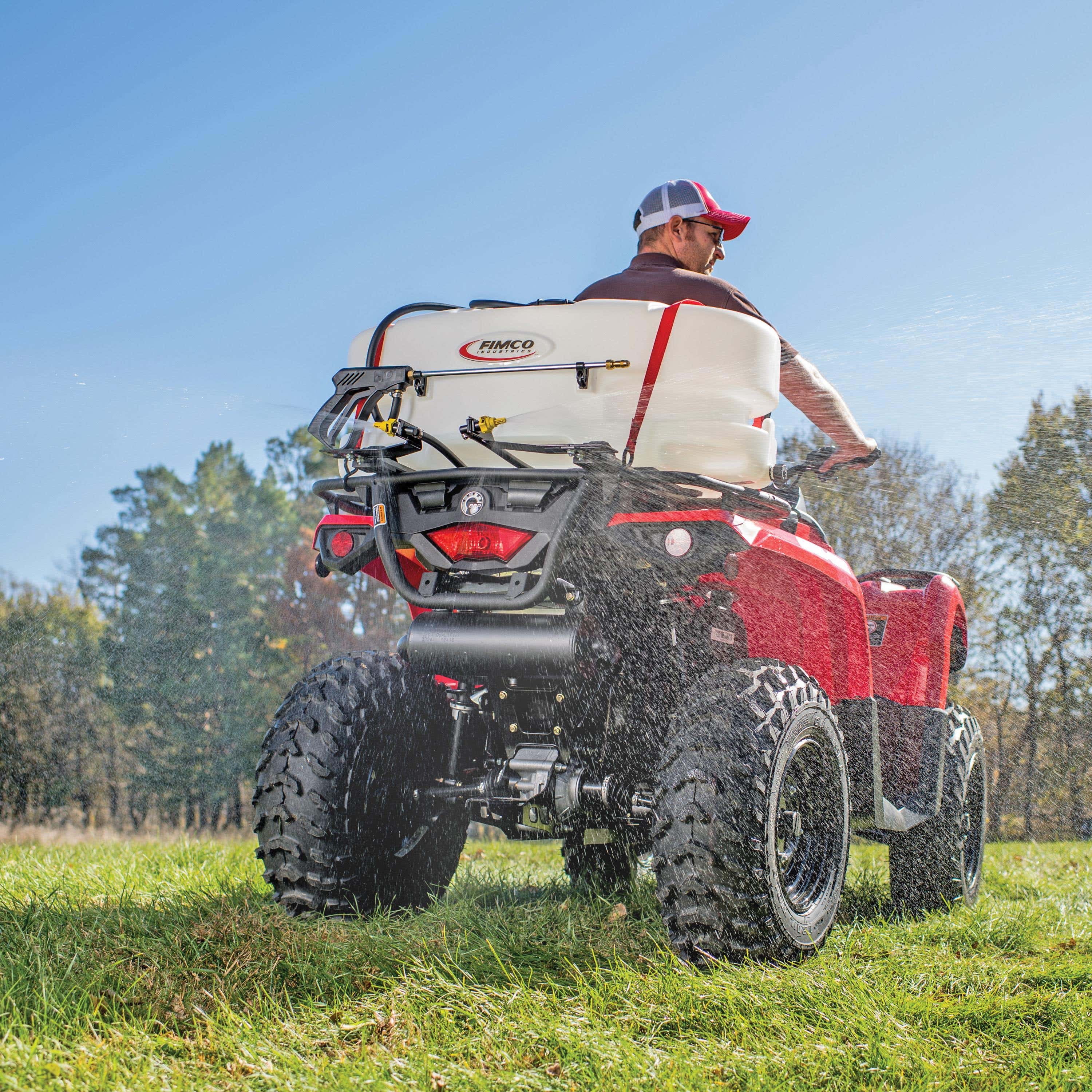 FIMCO 25 Gallon ATV Sprayer with 2 Broadcast Nozzles