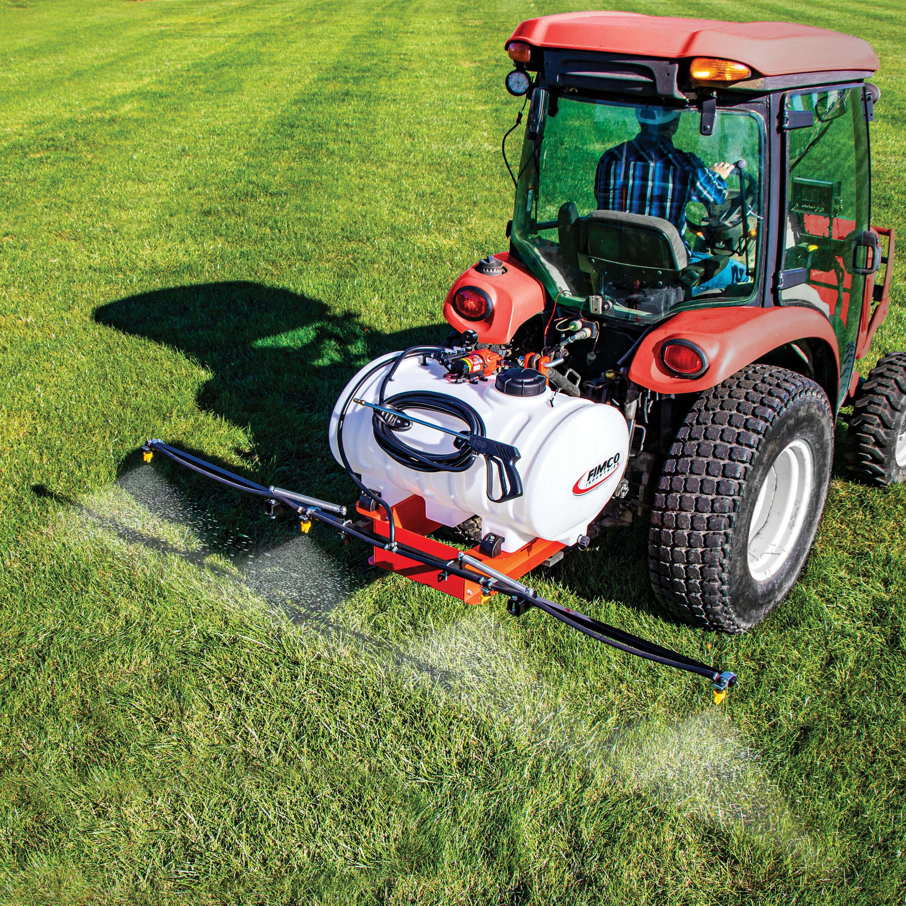 Fimco 3-Point Sprayer, 45 gal Capacity, 25 ft L Hose, Polymer/Steel
