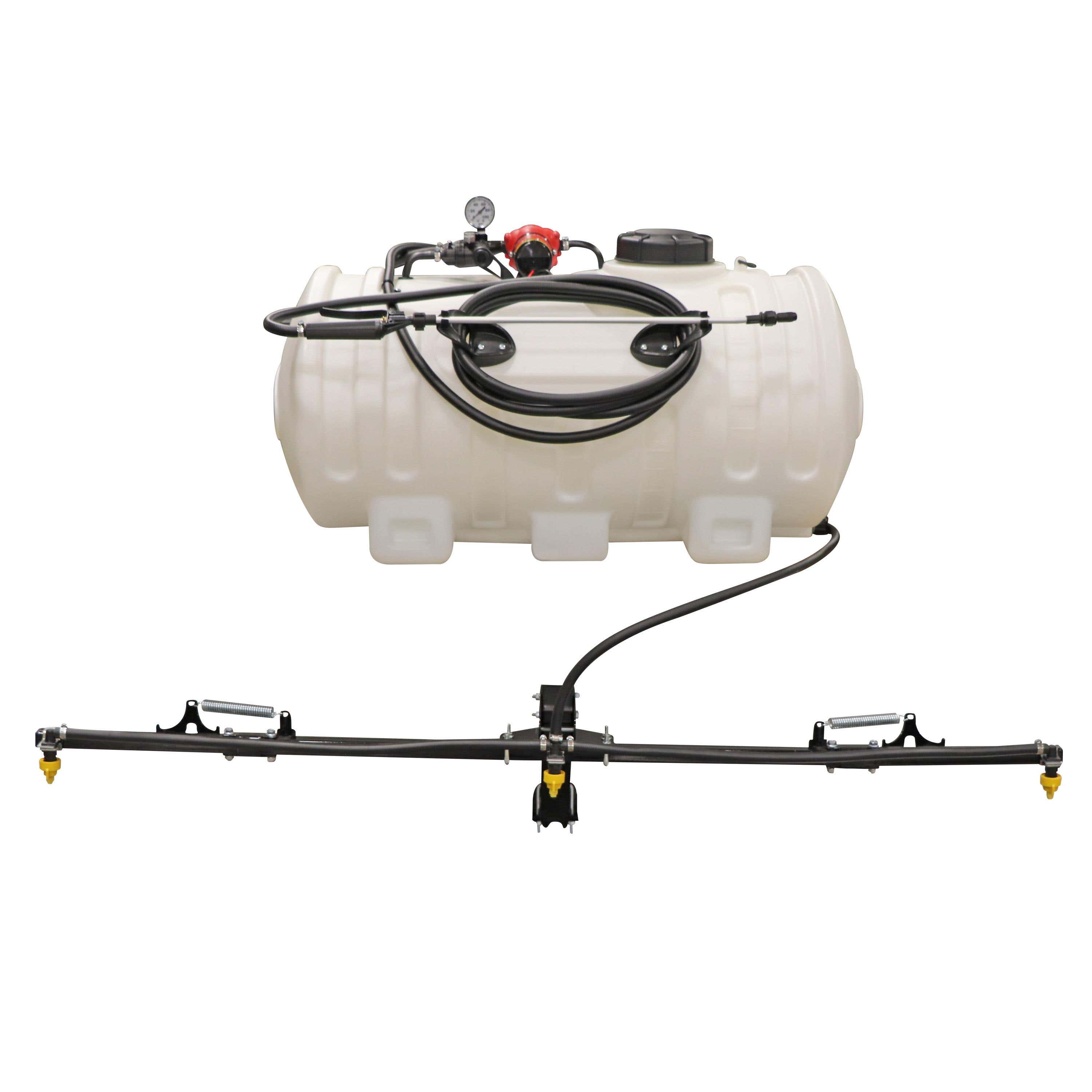 Fimco Sprayer with Pump and (3) Nozzle Booms, 38 in L, 23-3/4 in W, 65 gal, 15 ft L Hose, Polyethylene