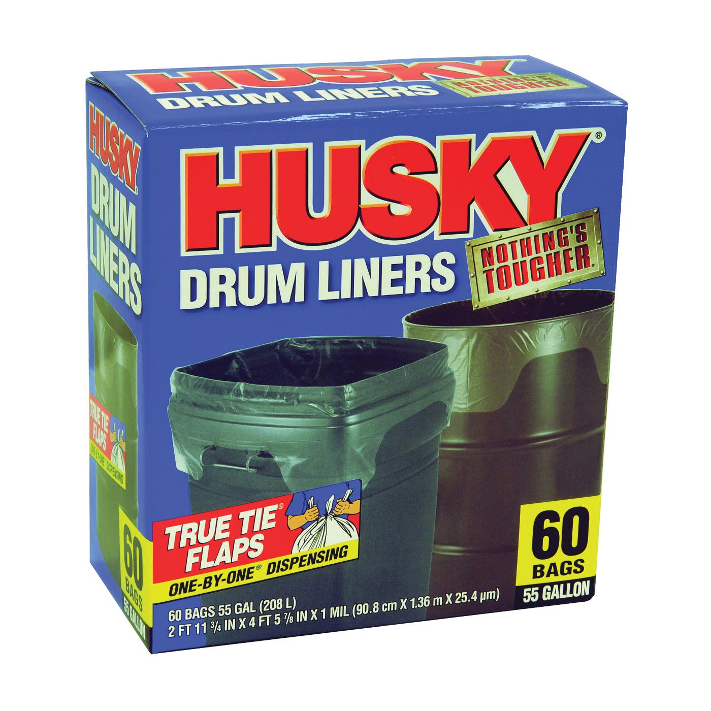 Husky HK55WC060C Drum Liner, 55 gal, Clear, Plastic