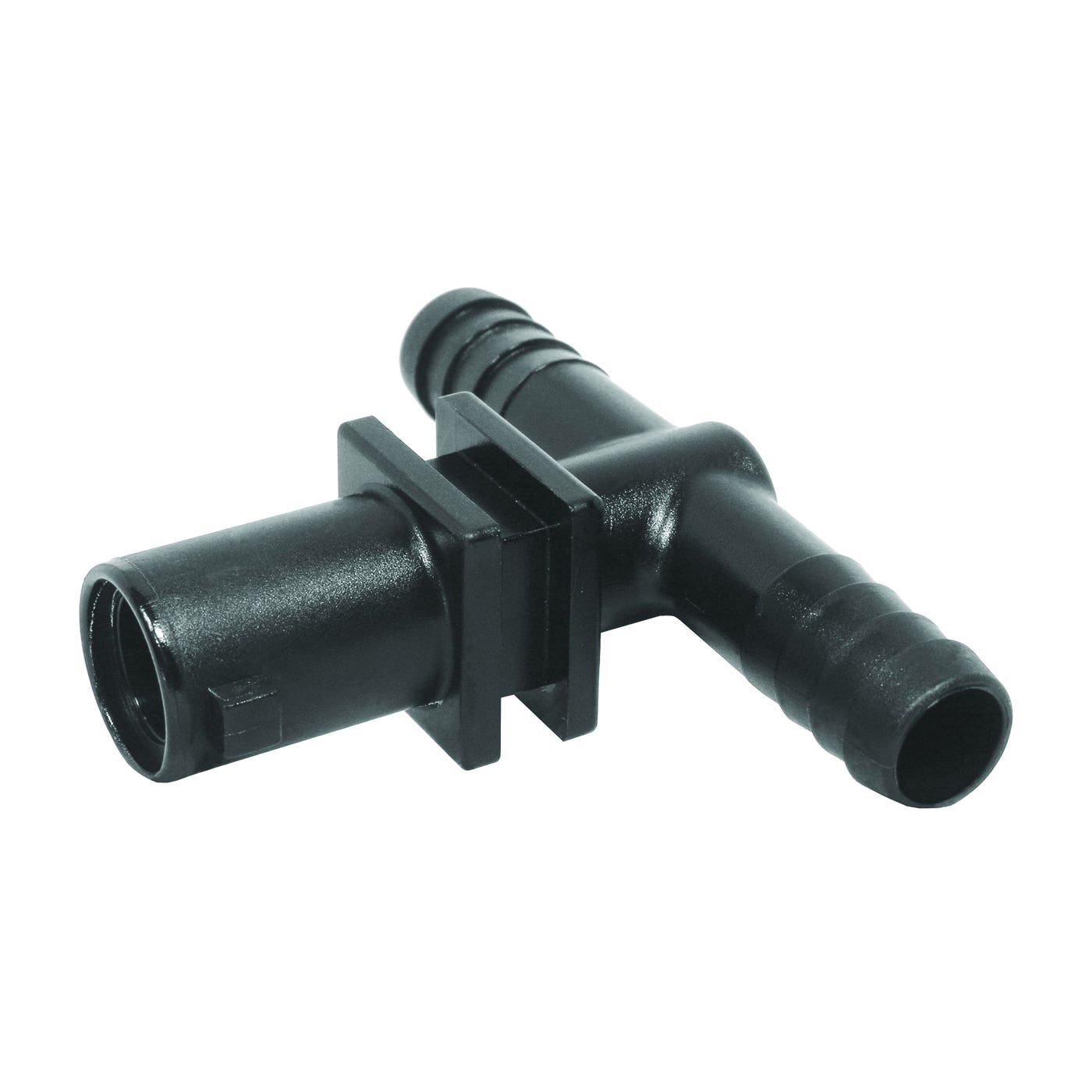 Green Leaf Dry Boom Nozzle Body Tee, 1/2 in, Quick x Hose Barb, 7 psi Pressure, EPDM Rubber