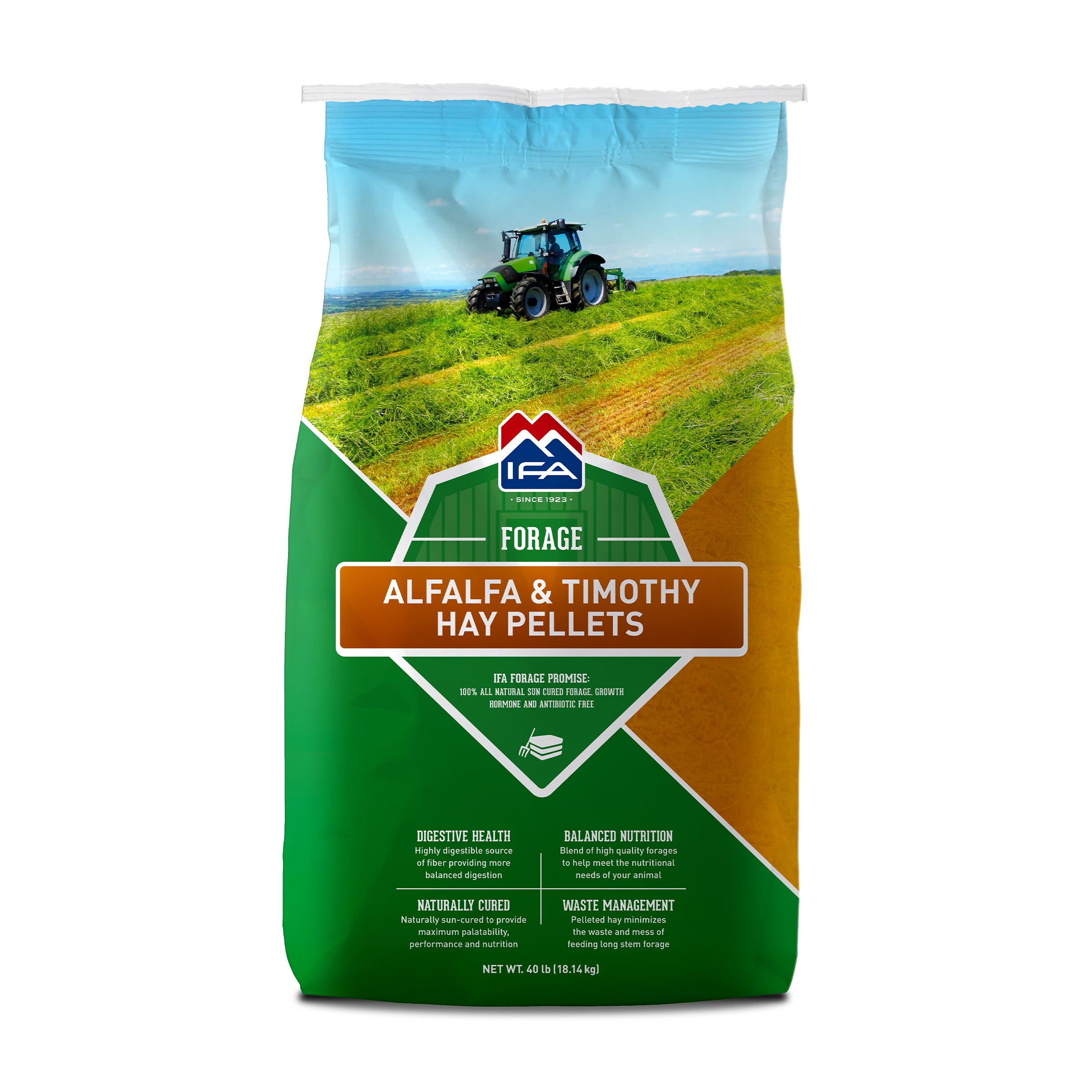 IFA Alfalfa & Timothy Hay Pellets, 40 Lb.
