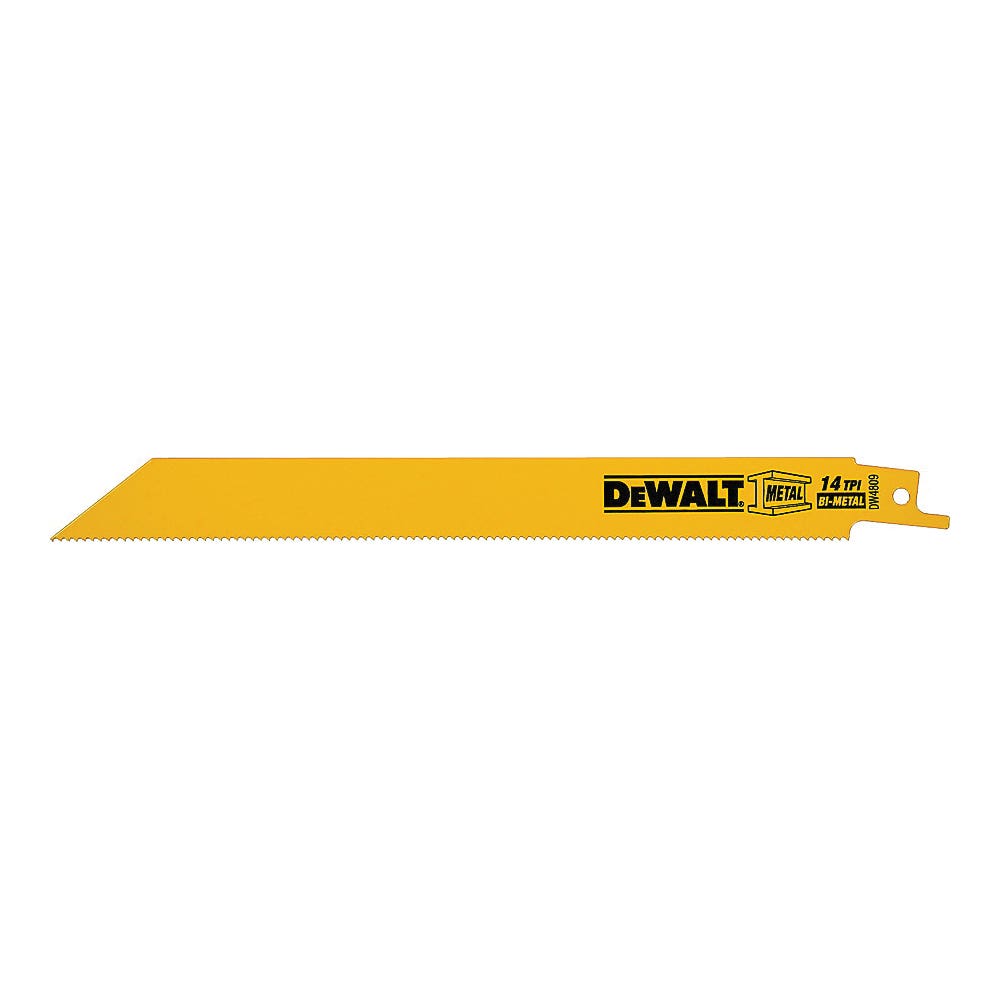 DEWALT DW4809 Reciprocating Saw Blade, Applicable Materials: Angle Iron, Fiberglass, Hard Rubber, Metal, 3/4 in W
