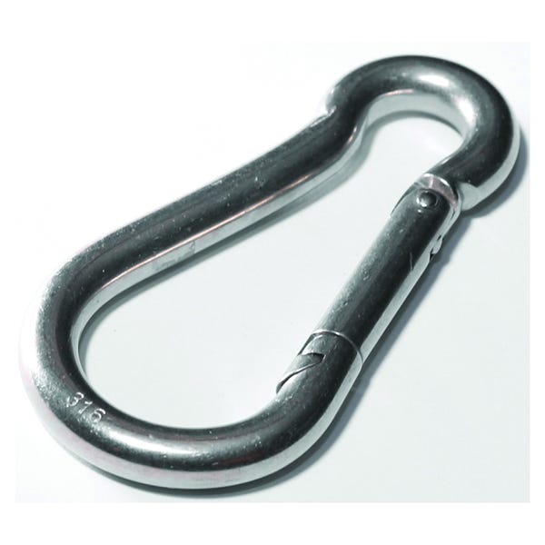 Baron 2450-1/4 Spring Hook Snap Link, 5/16 in Snap Opening, 2-3/8 in L Dimensions, Steel, Zinc