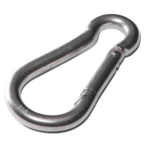 Baron 2450-9/32 Spring Hook Snap Link, 0.28 in THK Dimensions, Steel, Zinc