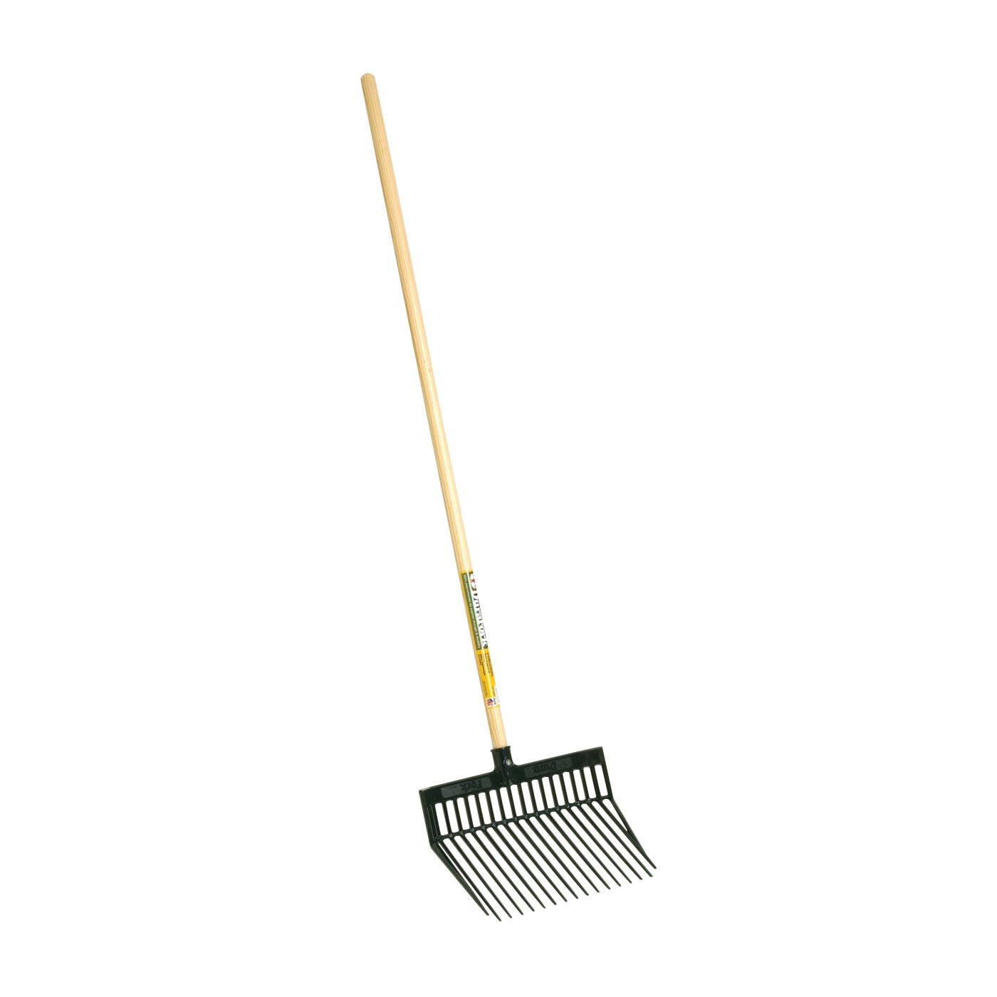 Little Giant PDF1GREEN Bedding Fork, Diamond Shaped Tine, Polycarbonate Tine, Wood Handle, Green, 52 in L Handle