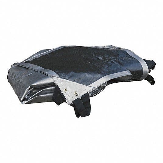 Dry Top Hay Tarp, 33 ft L, 48 ft W, 12 mil Thick, Poly, Black/Silver