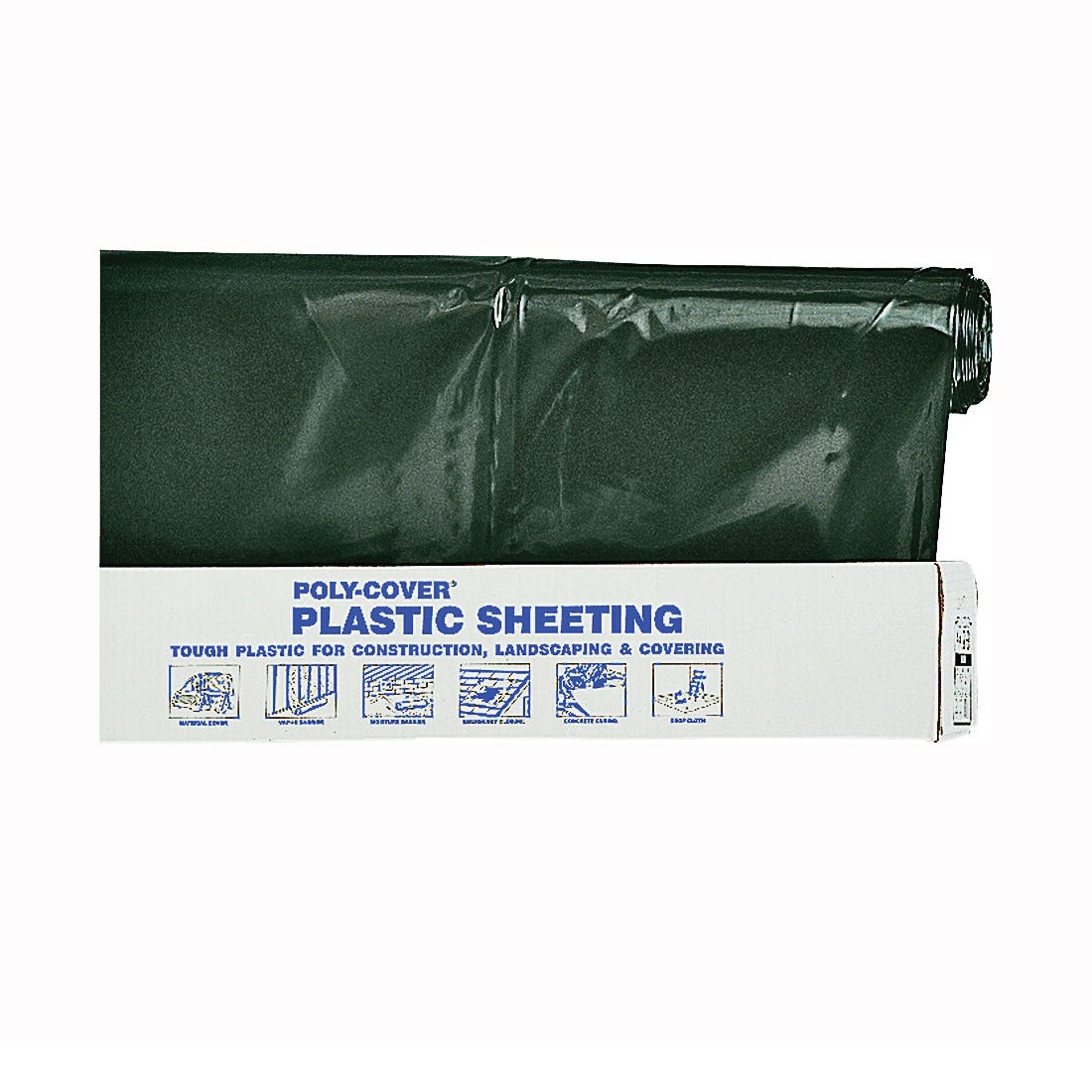 Orgill Poly 6X24-B Poly Film, 100 ft L, 24 ft W, 6 mil Thick, Black
