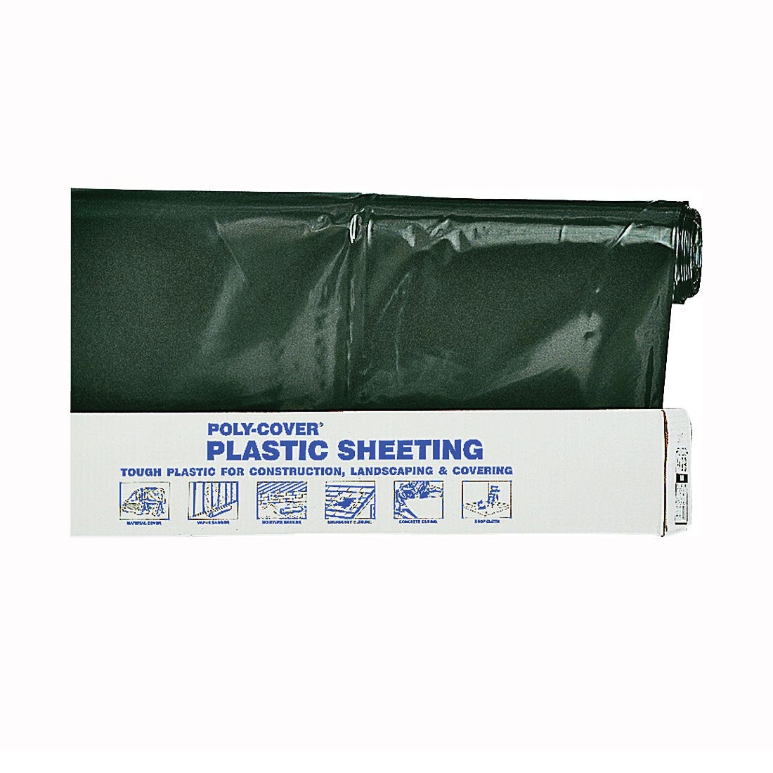 Orgill Poly 6X16-B Poly Film, 100 ft L, 16 ft W, 6 mil Thick, Black