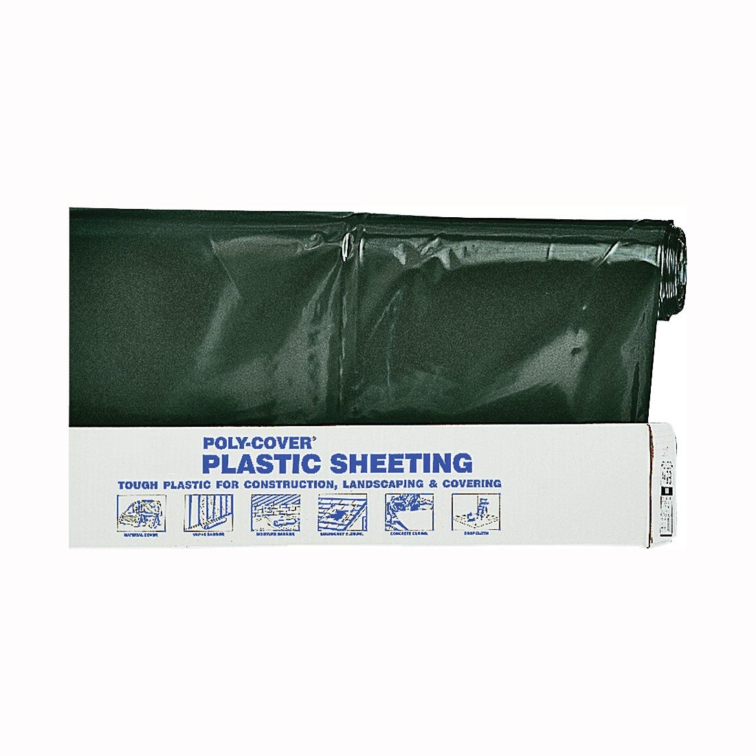 Orgill Poly 6X32-B Poly Film, 100 ft L, 32 ft W, 6 mil Thick, Black