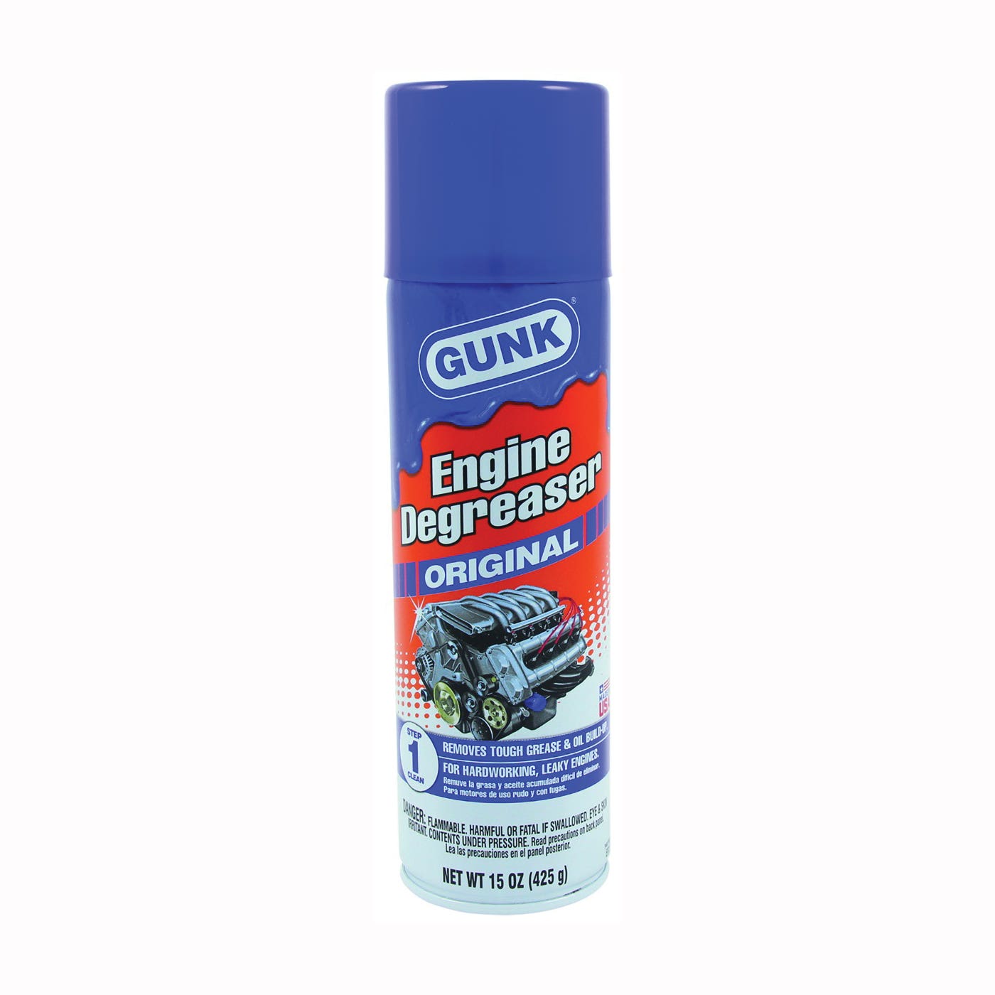 Gunk EB1CA Engine Degreaser, 15 oz, Red, Liquid, Petroleum