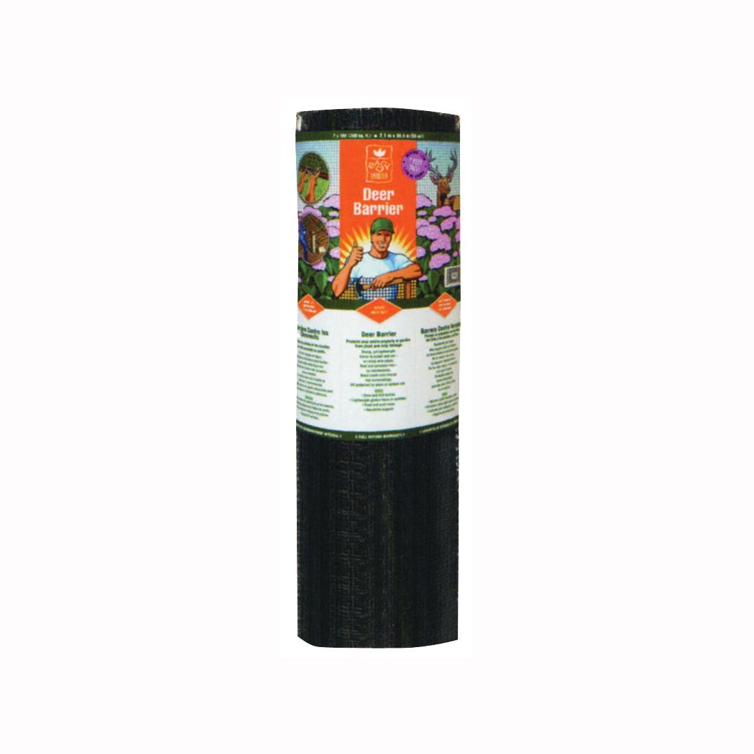 Jobes Deer Barrier, 100 ft L, 7 ft H, Polypropylene, Black
