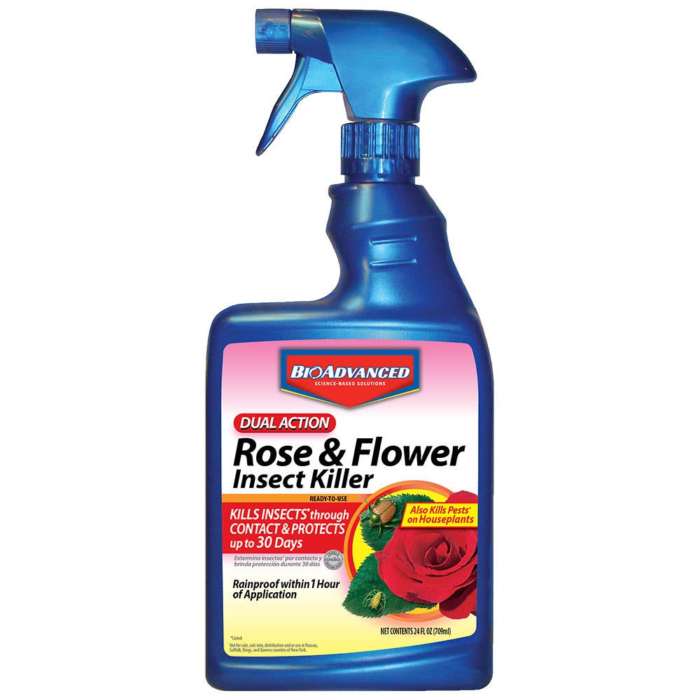 BioAdvanced Rose and Flower Insect Killer, Liquid, Spray Application, 24 oz