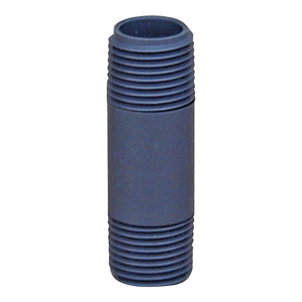 Genova 300 Series Pipe Nipple, 3/4 in, MIP, PVC, Gray, SCH 80 Schedule, 6 in L