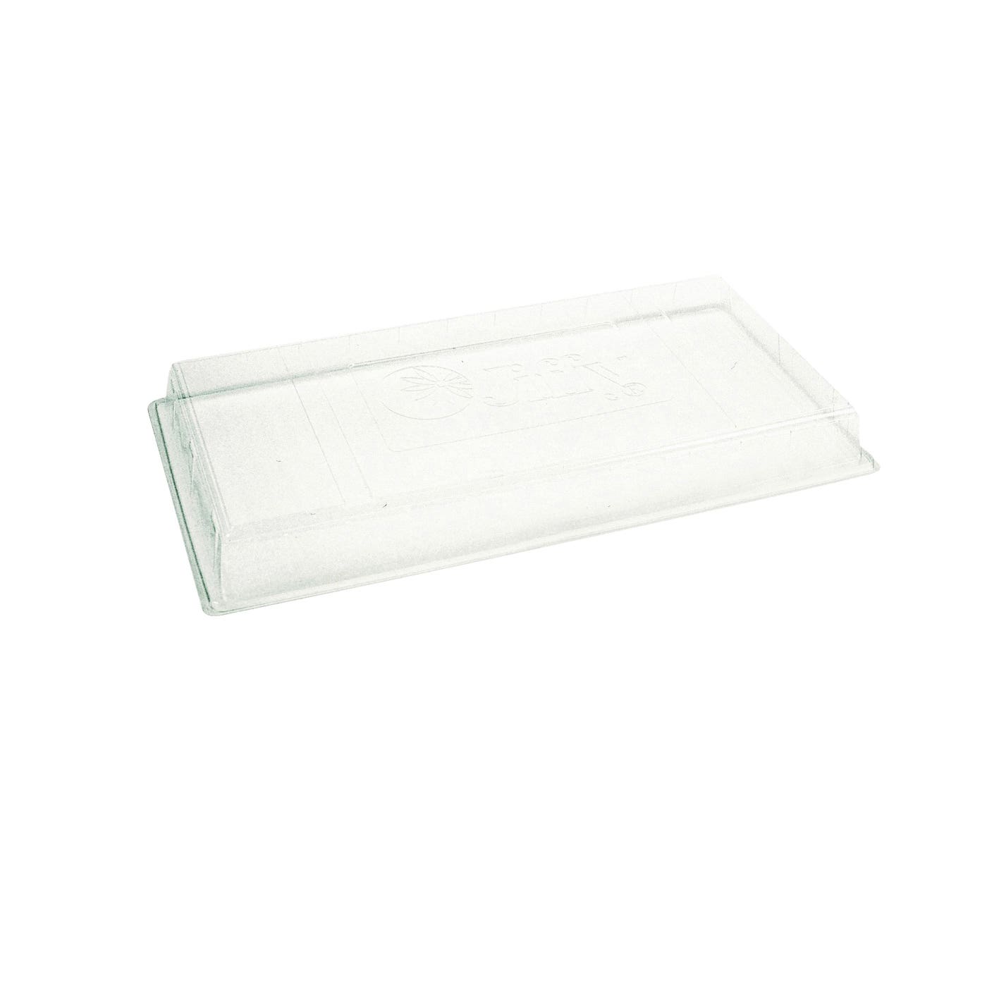 Jiffy Tray Cover, 11 in L Tray, 22 in W Tray, Plastic, Clear