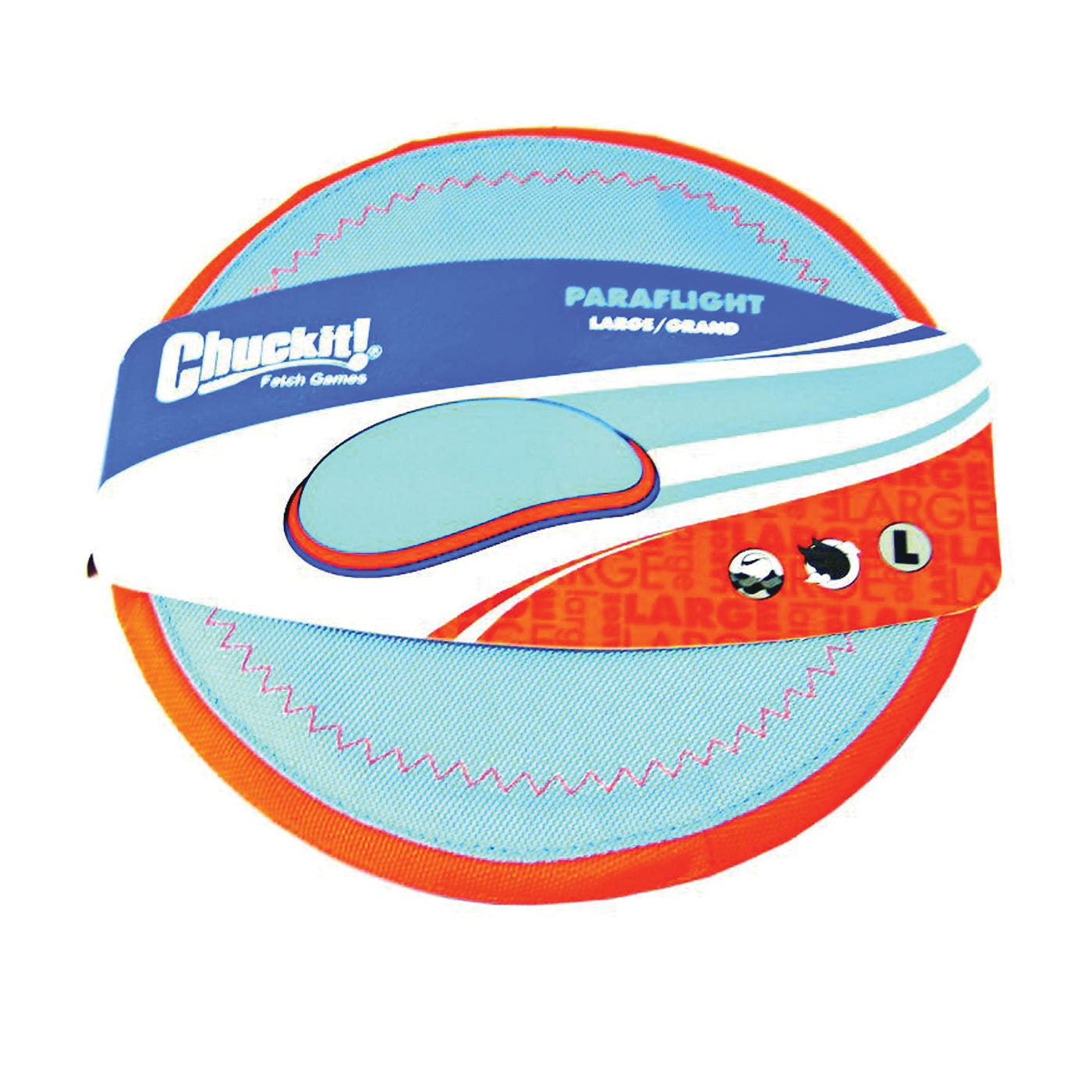 Chuckit! Dog Toy, L, Nylon/Rubber, Blue/Orange