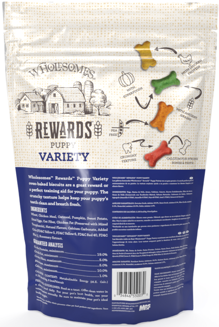 SPORTMiX Wholesomes Variety Biscuit Treat, Puppy Breed, 2 lb
