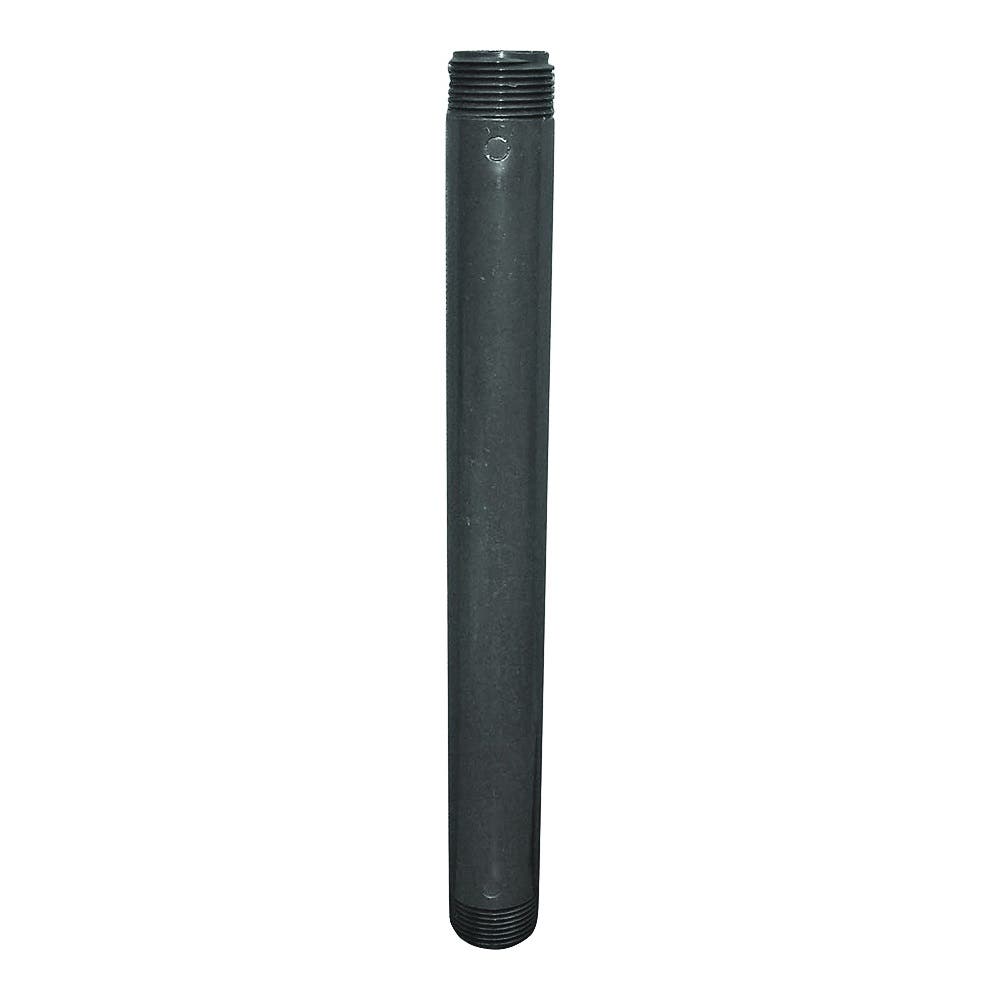 Genova Pipe Nipple, 1/2 in, MIP x MIP, PVC, Gray, SCH 80 Schedule, 24 in L