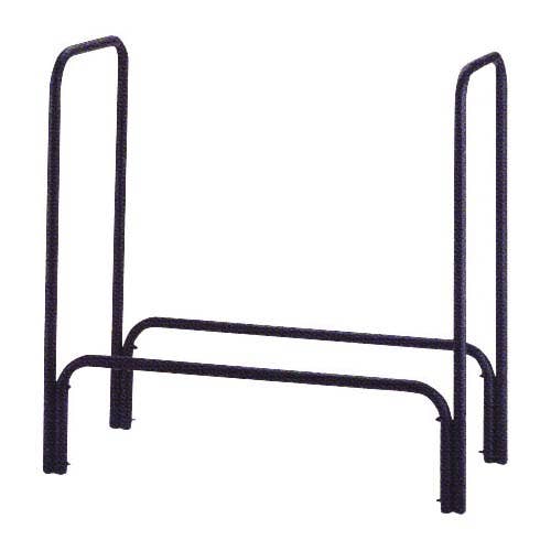 Simple Spaces Log Rack, 14 in W, 14 in D, 48 in H, Steel Base, Powder Coated, Black color