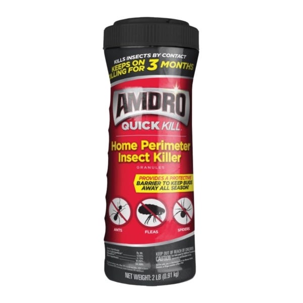 Amdro QUICK KILL Home Perimeter Insect Killer, Granular, Outdoor, 2 lb Bottle