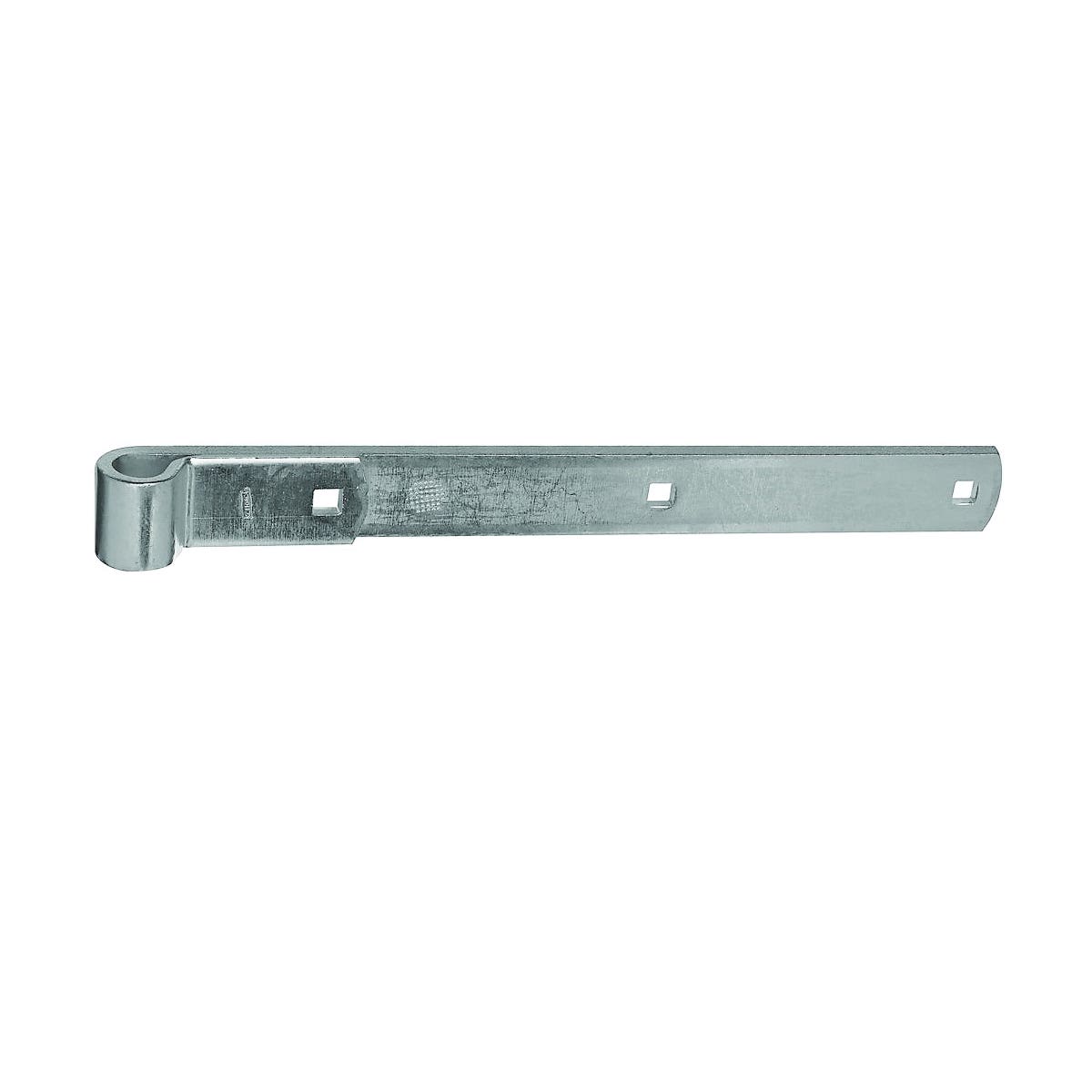 National Hardware N130-799 Strap Hinge, 1/4 in Thick Leaf, 14 in L x 1.52 in W, Steel, Zinc, 200 lb