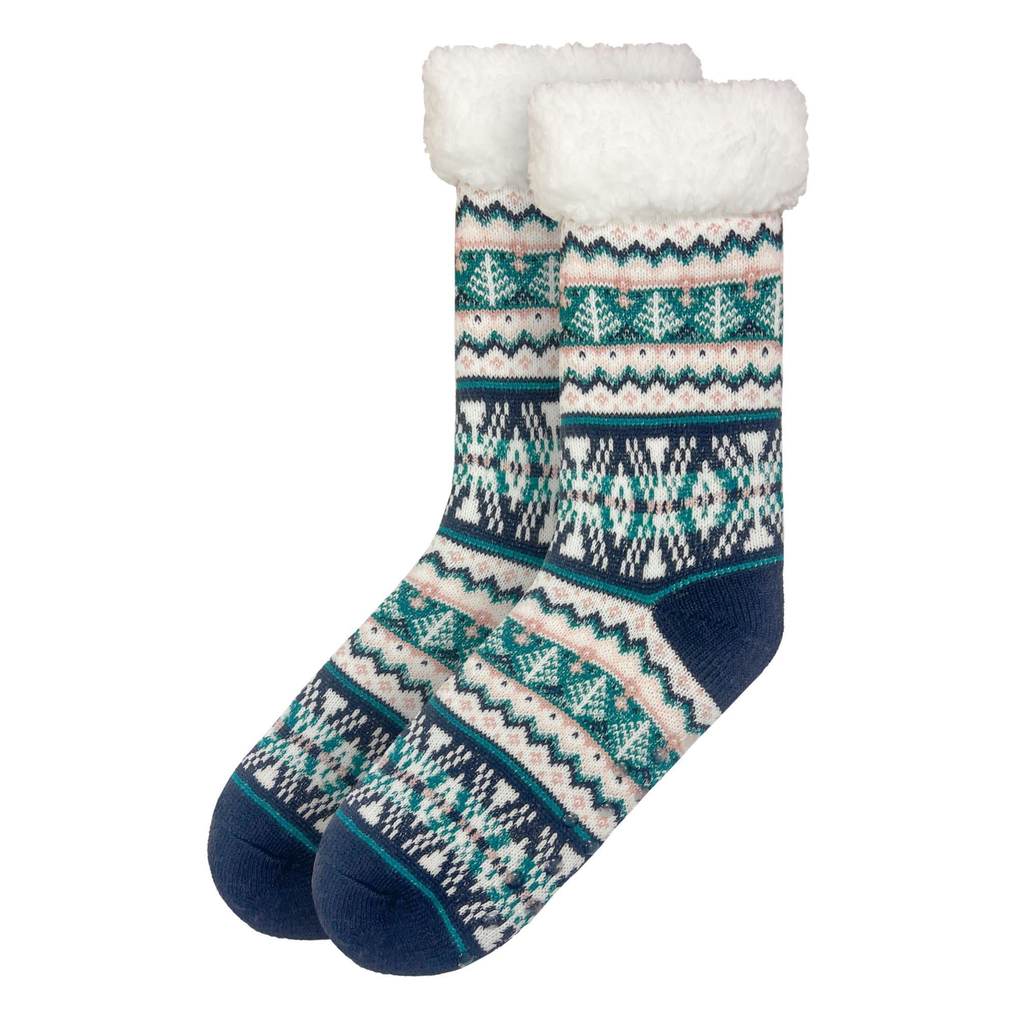 Grand Sierra Women's Sherpa-Lined Slipper Socks, One-Size, Assorted Colors