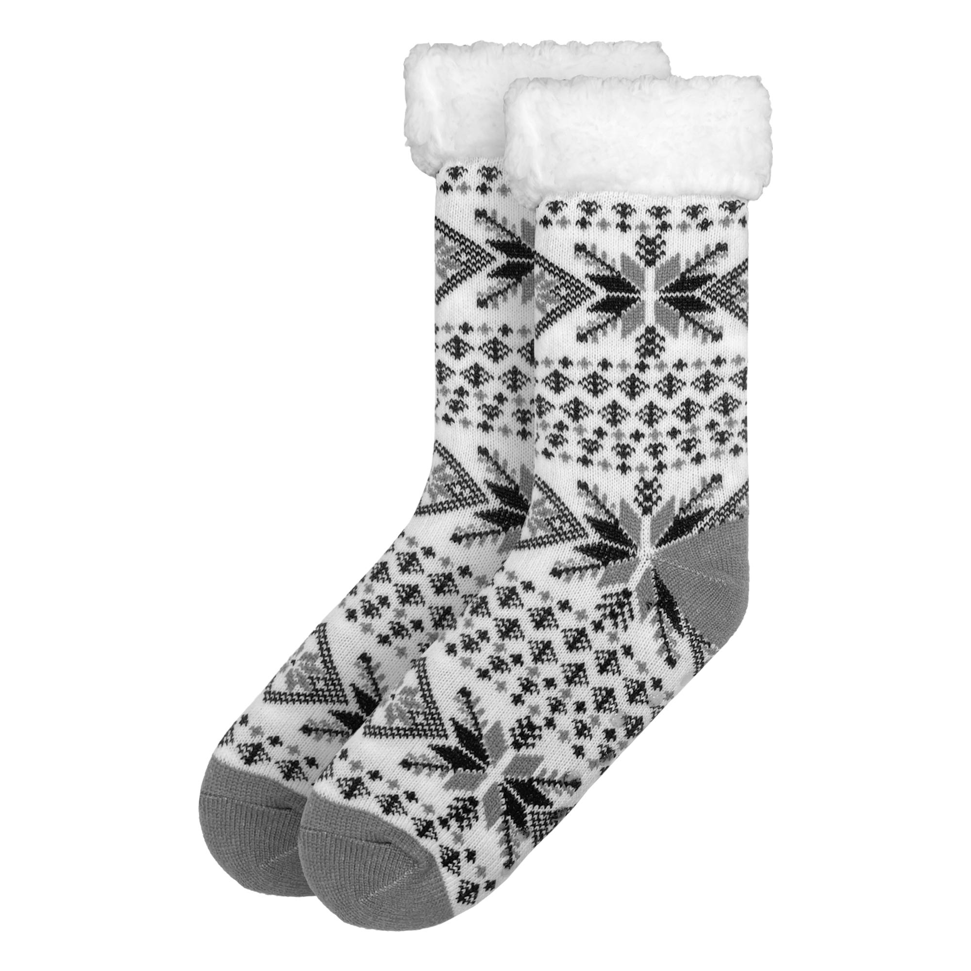 Grand Sierra Women's Sherpa-Lined Slipper Socks, One-Size, Assorted Colors