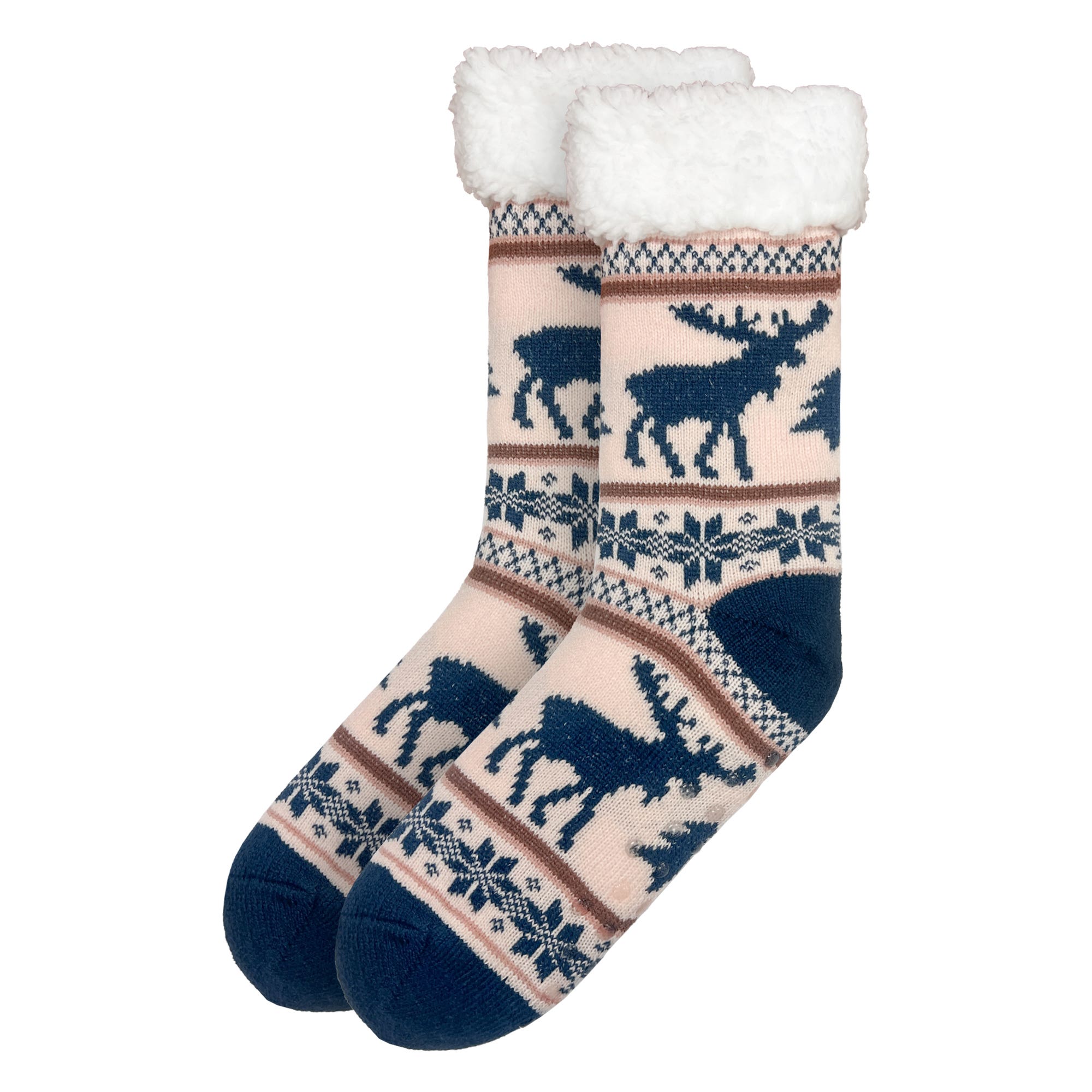 Grand Sierra Women's Sherpa-Lined Slipper Socks, One-Size, Assorted Colors