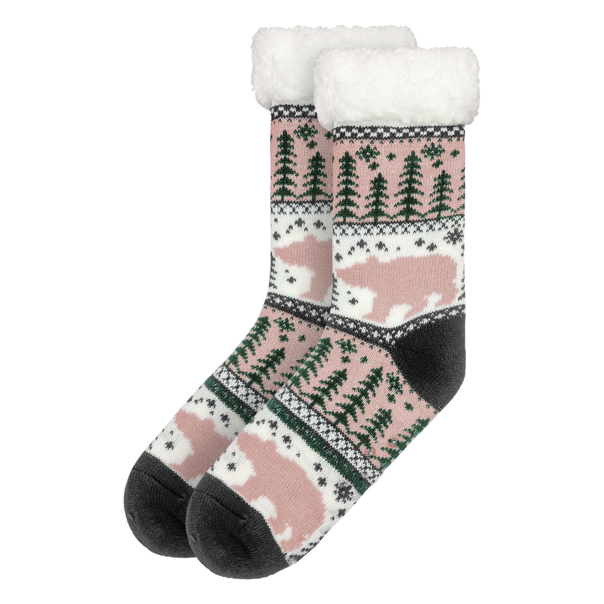Grand Sierra Women's Sherpa-Lined Slipper Socks, One-Size, Assorted Colors
