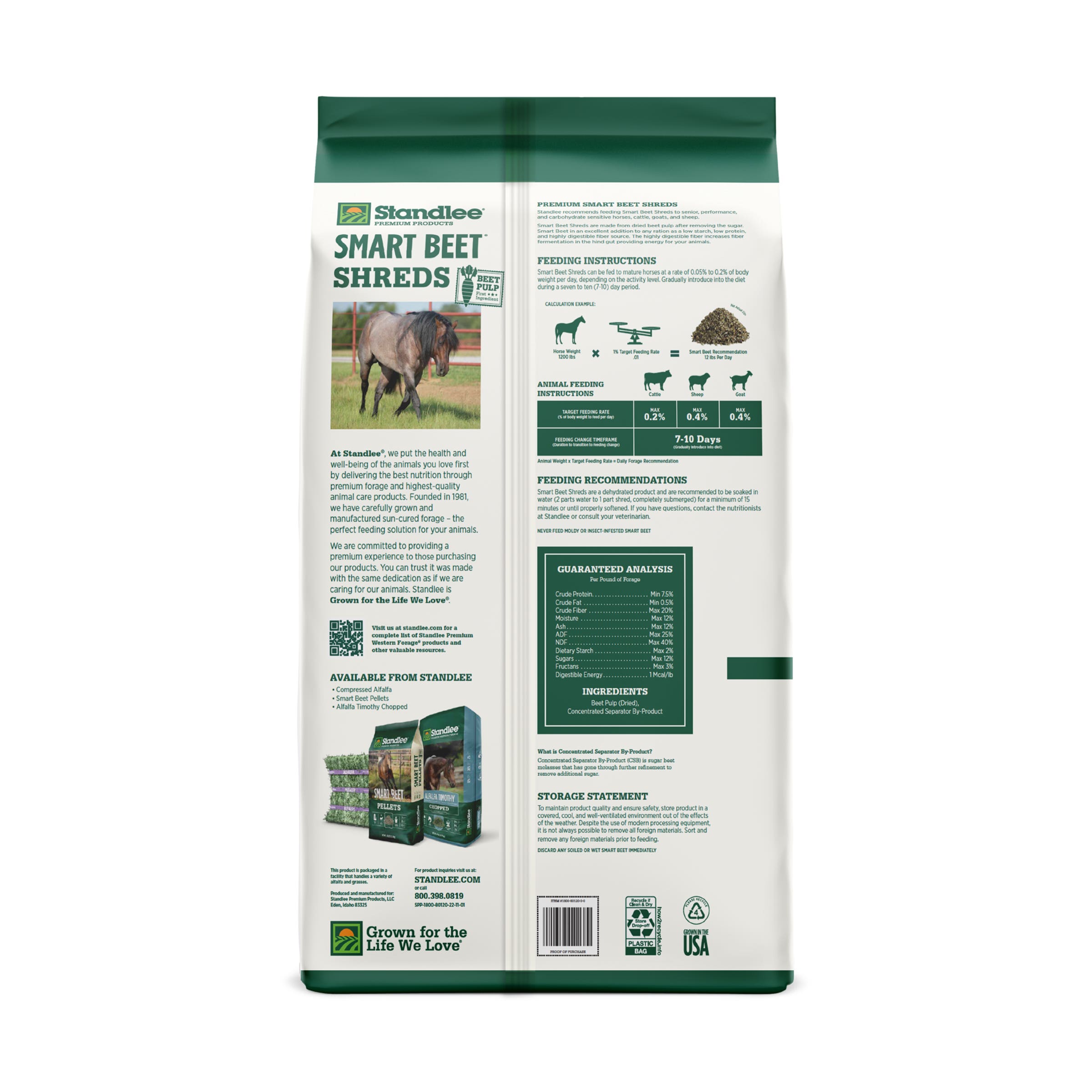 STANDLEE Smart Beet Shreds, Premium Livestock Feed