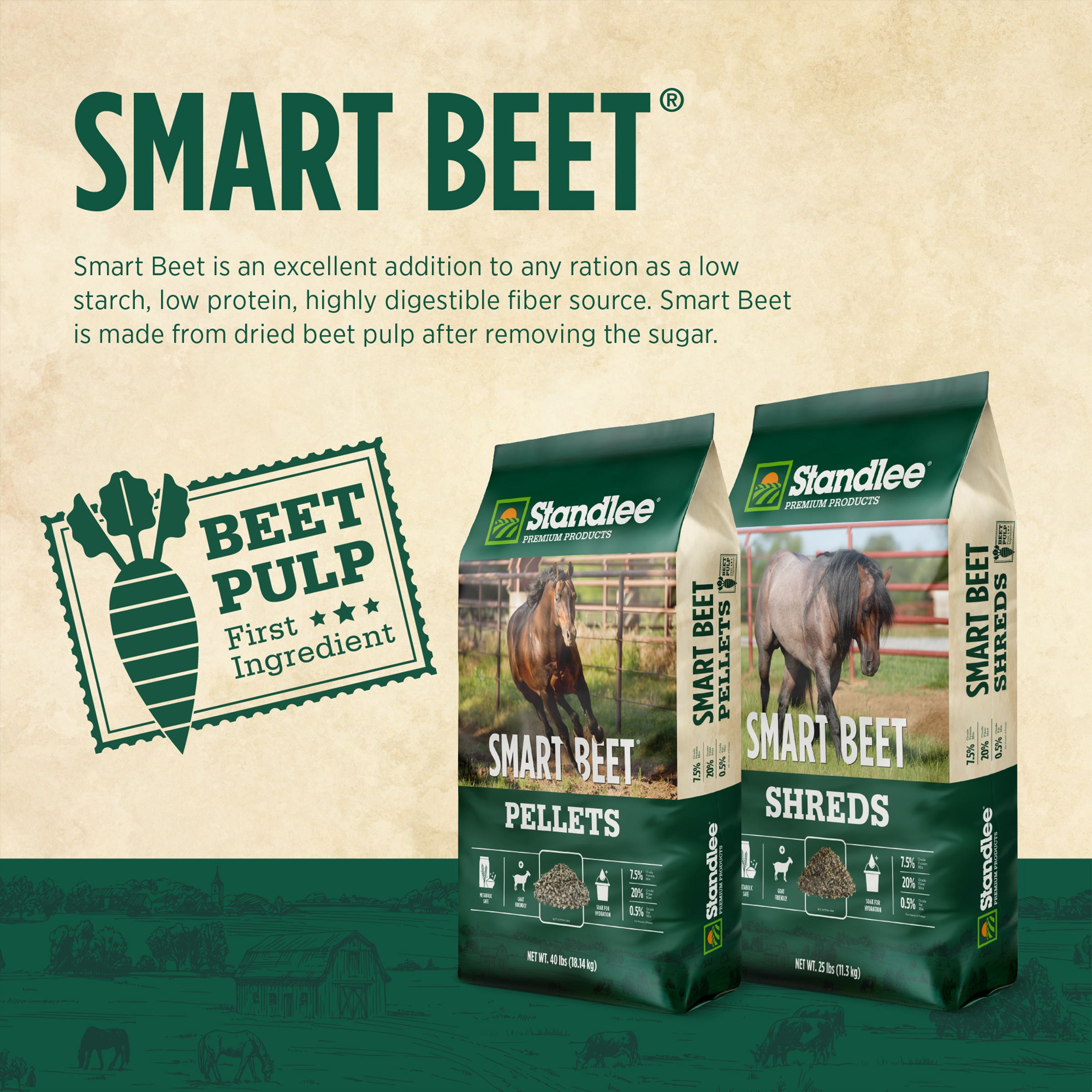 STANDLEE Smart Beet Shreds, Premium Livestock Feed