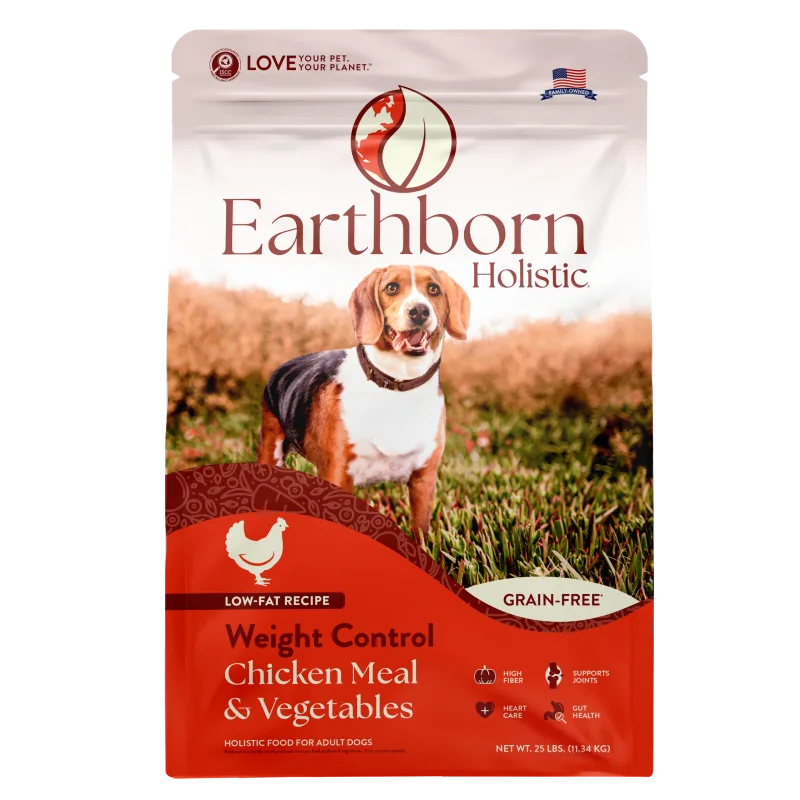 Earthborn Holistic Weight Control Chicken Meal and Vegetables Dry Dog Food, 12.5 lb
