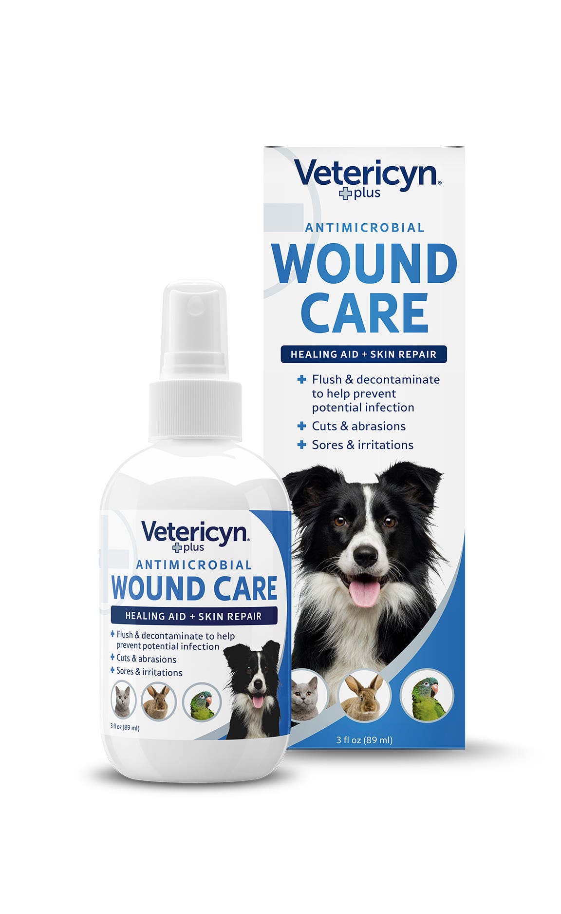 Vetericyn Plus All Animal Antimicrobial Wound Care Spray, 3 oz